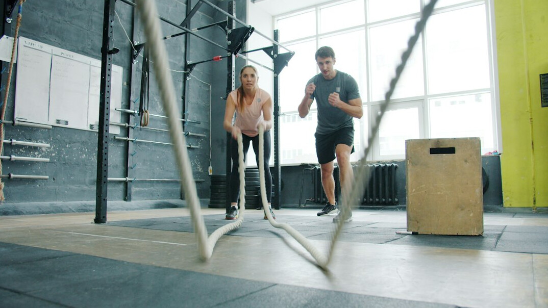 seniors exercising in gym